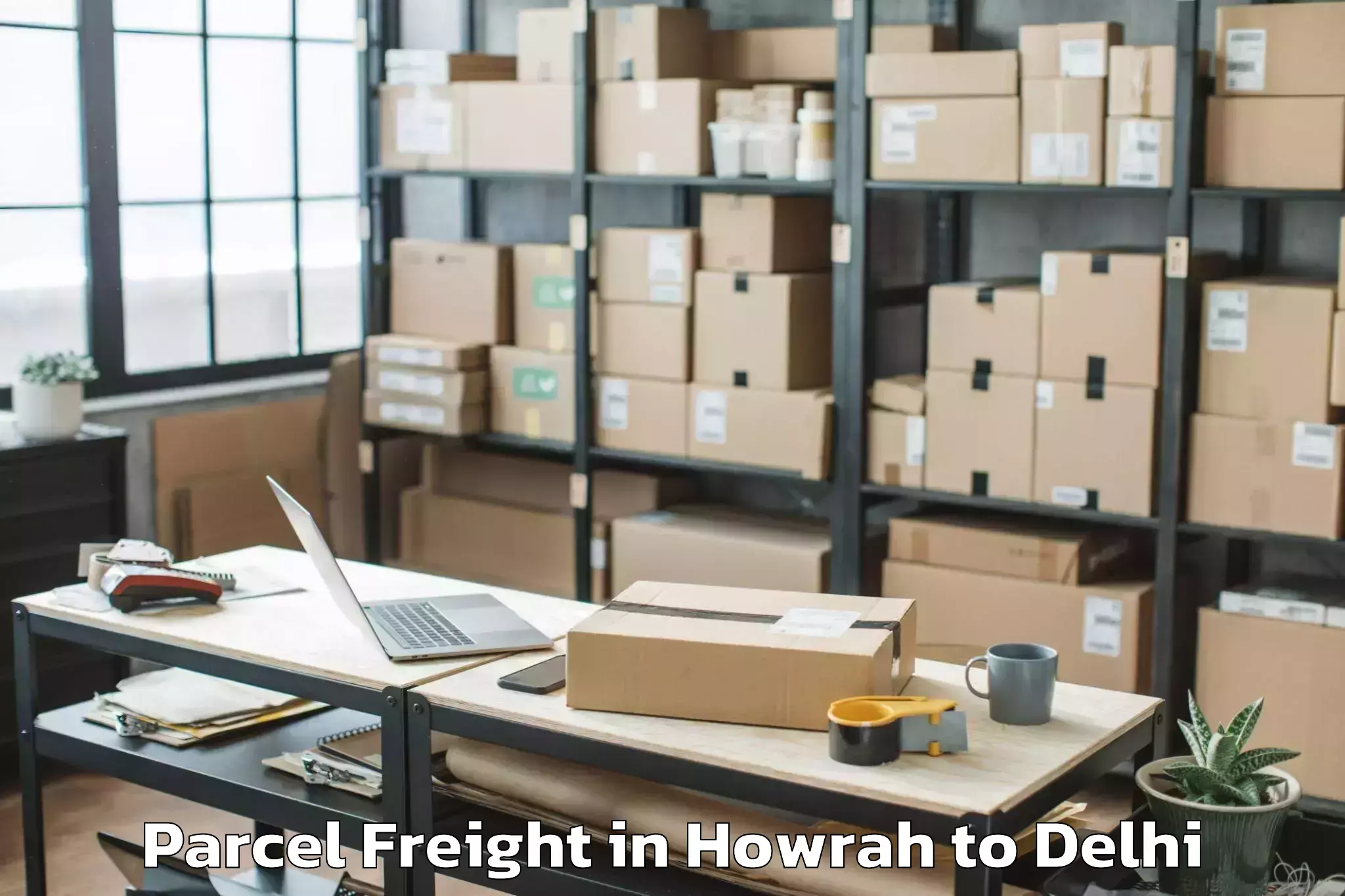 Affordable Howrah to Defence Colony Parcel Freight